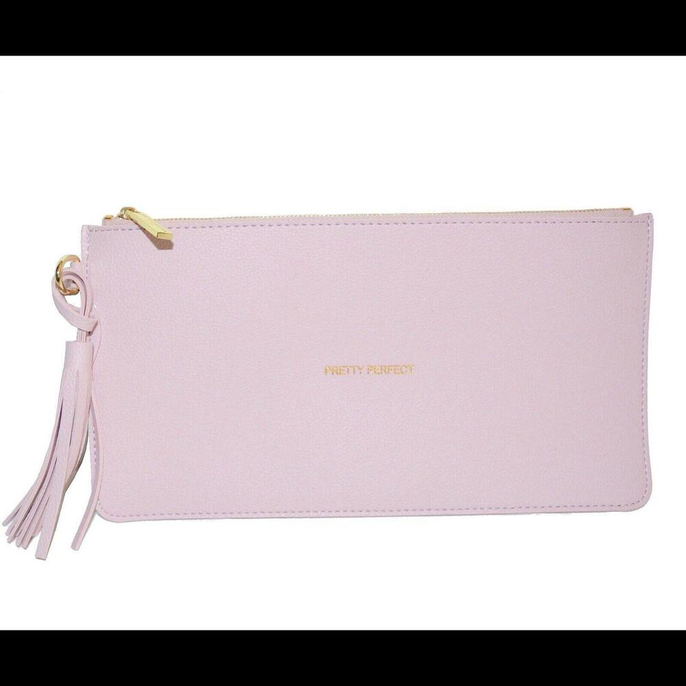 Katie Loxton London PRETTY PERFECT Tassel Clutch Wallet Pouch Blush Pink